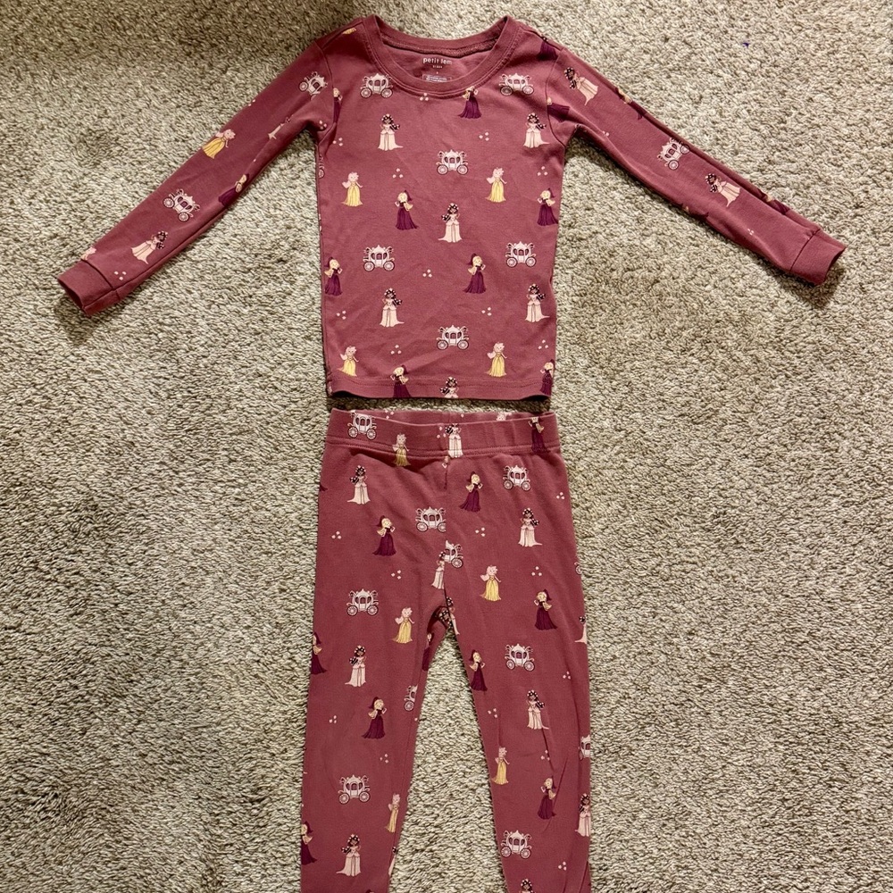 Petit Lem Princess Pajama Set in Mauve